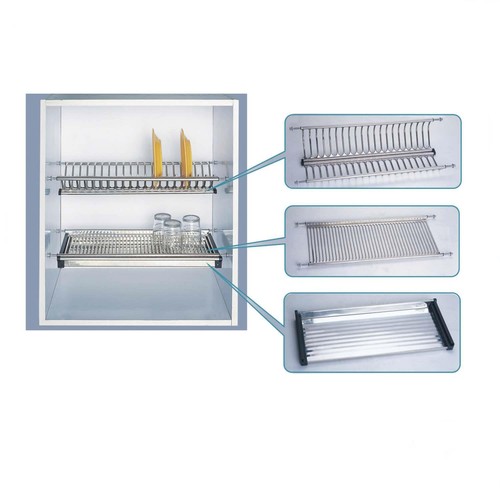 Scolapiatti inox set 3 - inox,