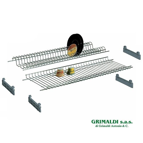 Scolapiatti 56cm doppia rete - 56cm,