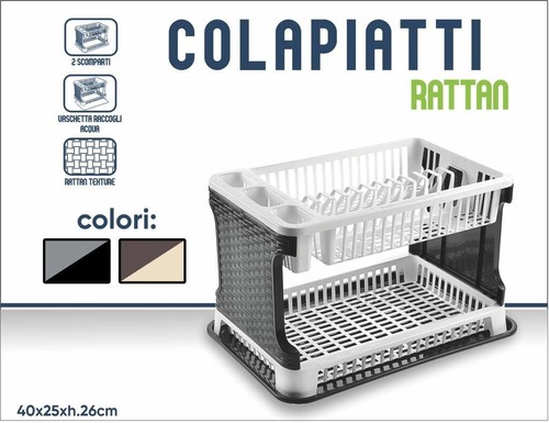 Scolapiatti doppio ripiano - doppio,
